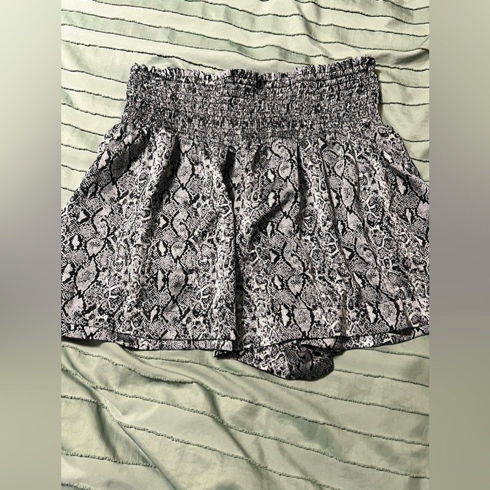 TECE snake print shorts